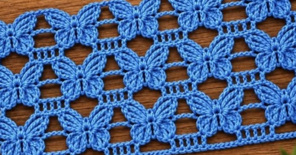 Blue Butterfly Stitch Crochet Chart