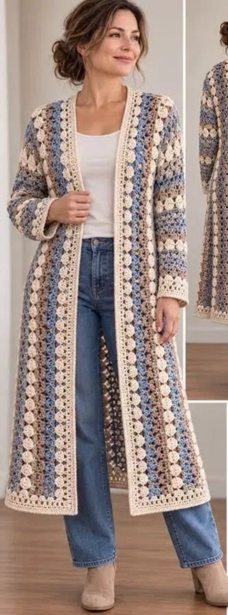 Striped Shell Lace Crochet Chart
