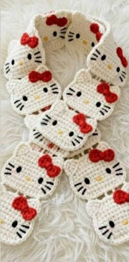 Cat Face Motif Crochet Charts