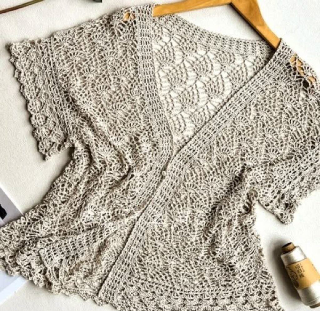 Scalloped Lace Cardigan Stitch Charts