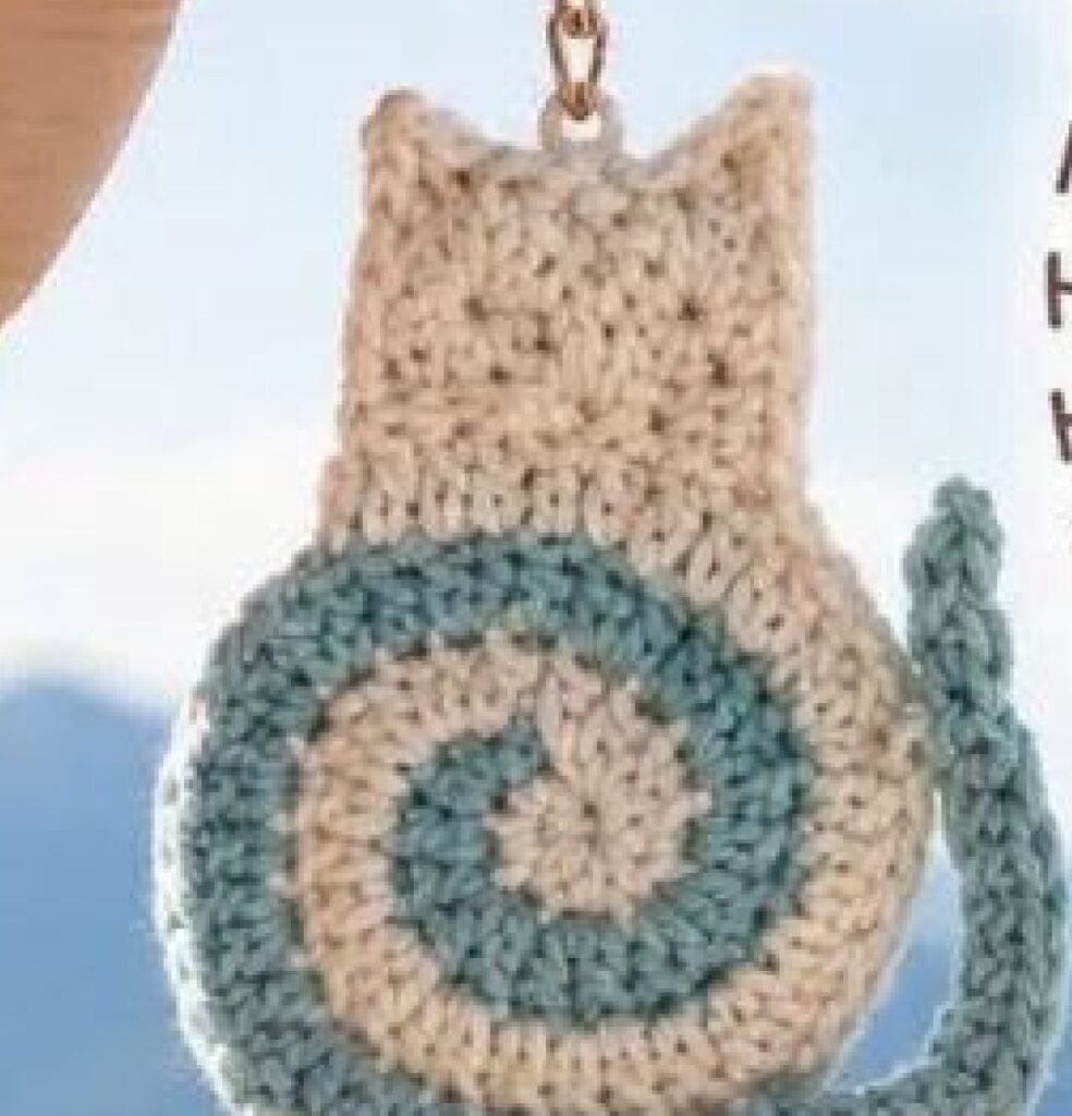 Spiral Cat Keychain Crochet Chart