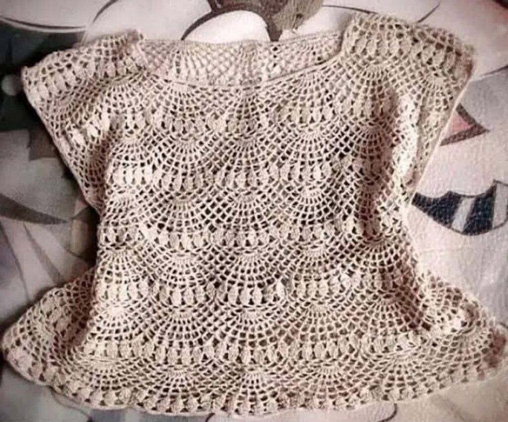 Three Tier Fan Lace Crochet Chart