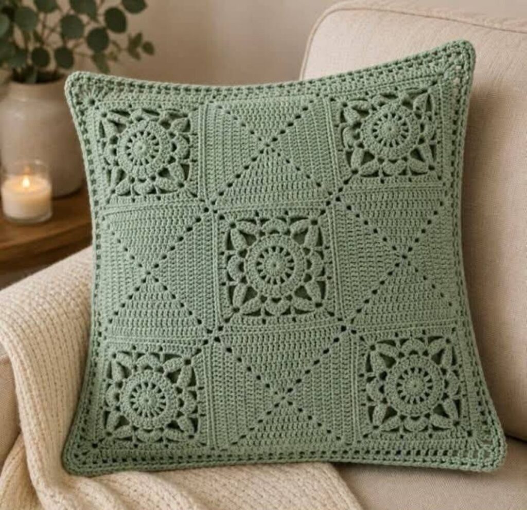 Floral and Solid Square Crochet Charts
