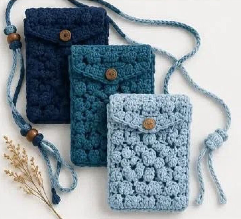 Bobble Row Phone Pouch Stitch Crochet Chart