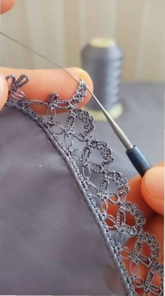 Picot Fan Edging Crochet Chart