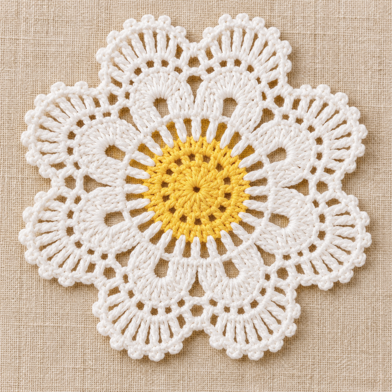 Forget-Me-Not Crochet Flower Chart - finished crochet preview