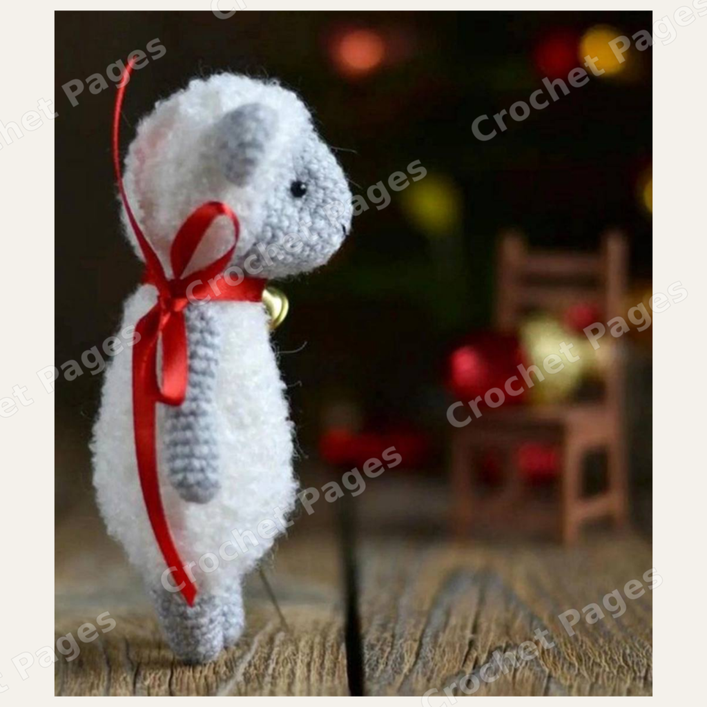 Sheep finished crochet project shown in the actual pattern photographs