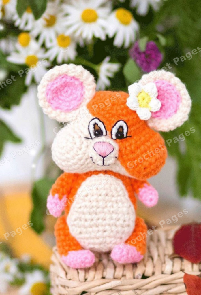 Hamster crochet project shown in the pattern preview
