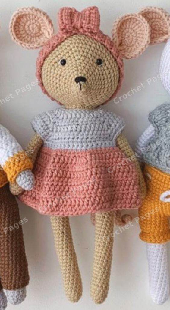 Tai the Mouse crochet project shown in the pattern preview