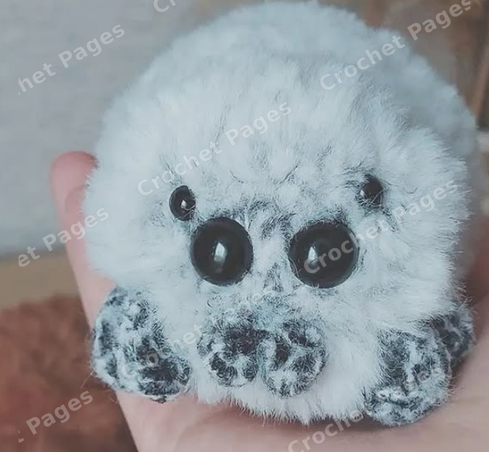 Tosya the Spider crochet project shown in the pattern preview