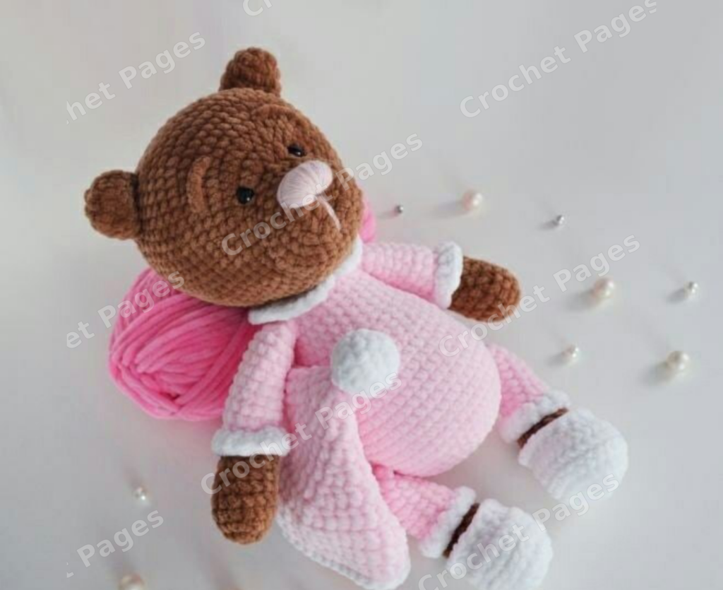 Sonya Bear crochet project shown in the pattern preview