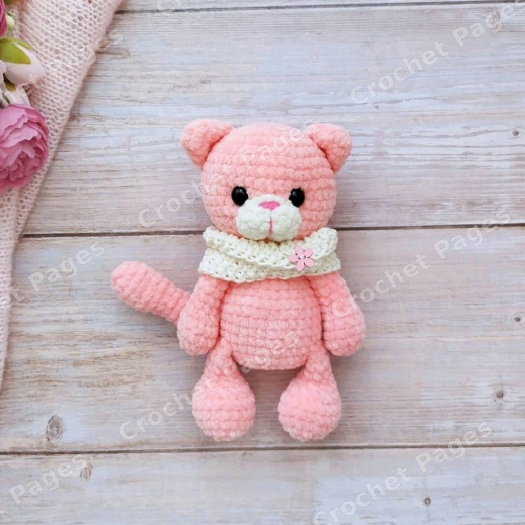 Bunny, Bear & Kitten Set crochet project shown in the pattern preview