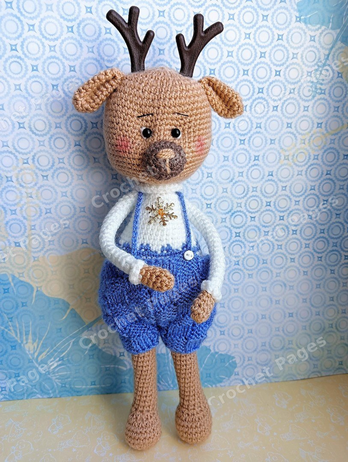 Olezha the Fawn crochet project shown in the pattern preview