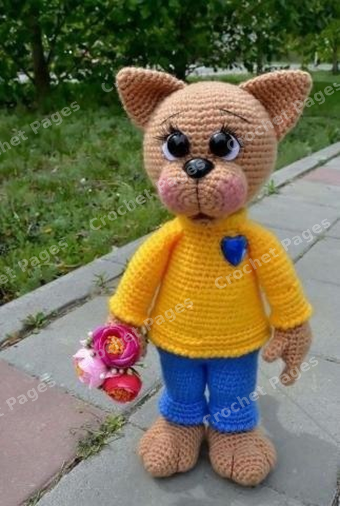 Fyodor the Cat crochet project shown in the pattern preview